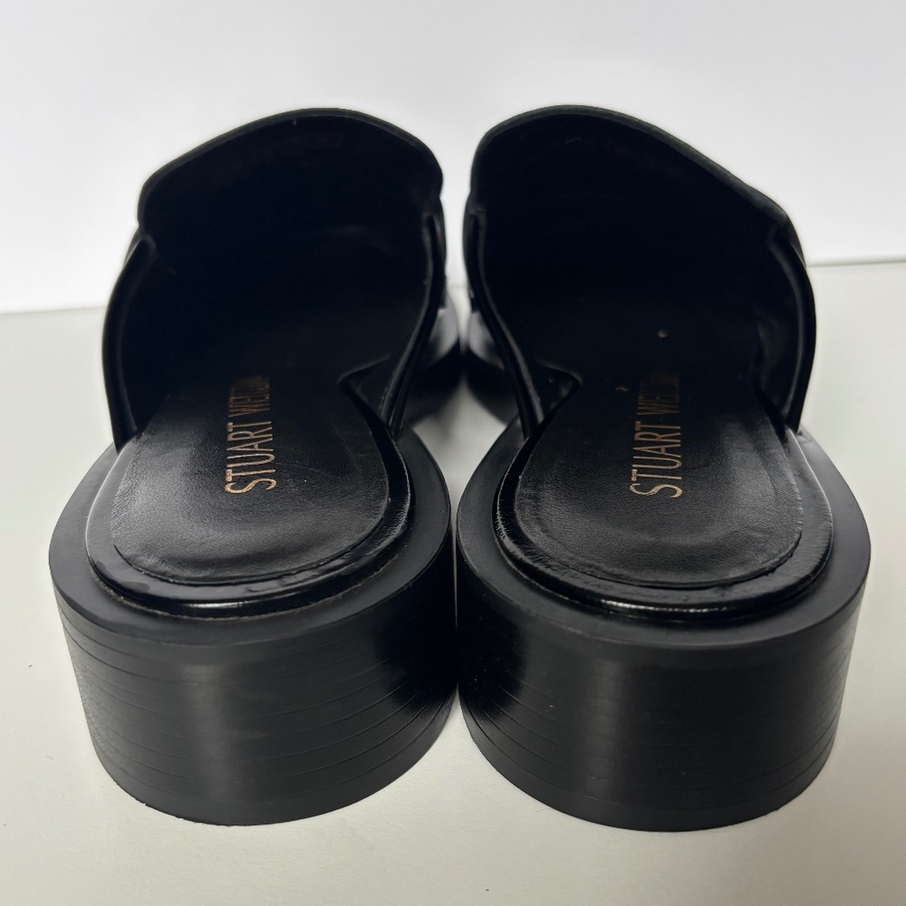 Stuart Weitzman SoHo mule loafers black patent leather 8 - Picture 6 of 11